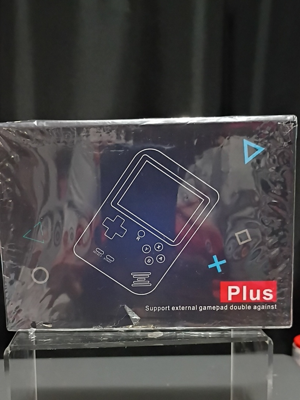 Supra Plus Handheld Retro Game Console - Black with Blue Accents